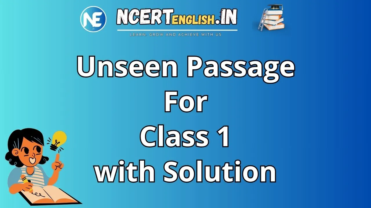 Unseen Passage For Class 1 With Solution